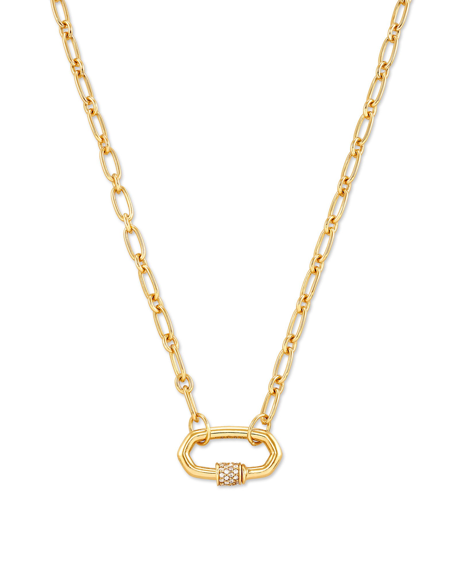Kendra Scott Bristol 18k Gold Vermeil Link Necklace in White | Sapphire